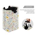 thumbnail image 3 of Yayeee Freestanding Laundry Hamper with Handle Collapsible Large Storage Basket for Clothes, Watercolor Wildflowers, 3 of 7