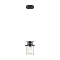 Nuvo Lighting Antebellum 1-Light Mini Pendant Fixture Matte Black Finish with Clear Glass - N/A
