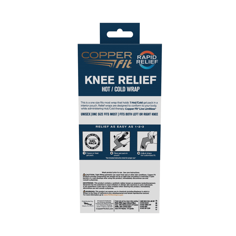 Copper Fit Rapid Relief Knee Wrap, Hot & Cold Therapy photo 3