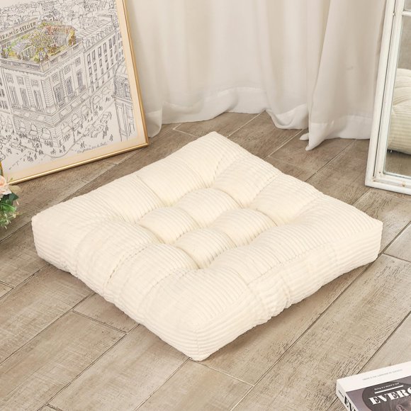Cojines de suelo LOVMOC para adultos de pana cuadrada de 55 cm de grosor
