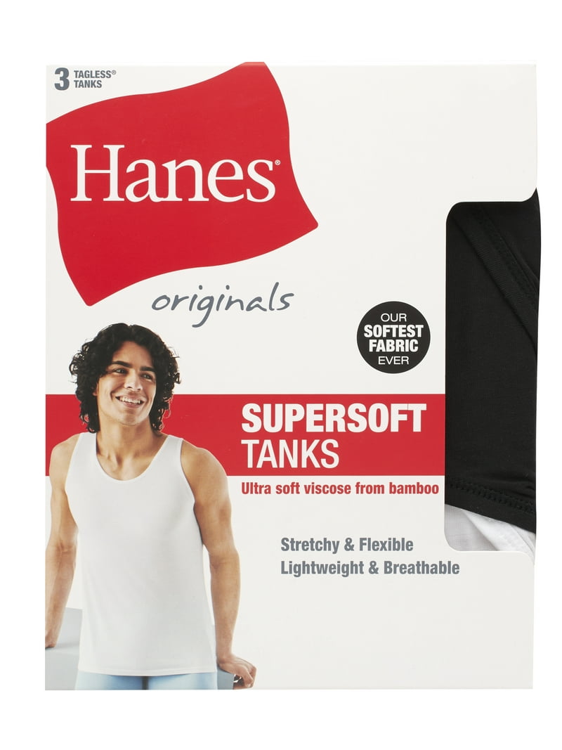 Hanes Originals Men's SuperSoft Tanks, 3-Pack - Walmart.com