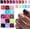 I-Short Squoval, variant on 360 count Round Square Press Nails Short Nails, Short Nails Press Square Glue Squoval False Artifical Fingernails 15 Colors Stick Nails for Women Girs