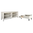 thumbnail image 5 of Home Design Kittery TV Stand with Storage Shelves and Caribou Lift-Top Coffee Table Set, Rustic Entertainment Center with Hidden Storage for Living Room, Light Gray, 5 of 17