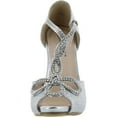 thumbnail image 3 of Bonnibel Womens Tiara-2 Stiletto Heel Glitter Evening Wedding Promo Sandals Shoes, 3 of 4