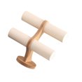 thumbnail image 2 of EeaseCA Double Layer Bracelet Rack Double Layer Display Rack Jewelry Bracelet Display Rack (White), 2 of 7