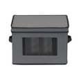 thumbnail image 4 of Household Essentials Champagne Flute Storage Box, 12 Sturdy Compartments, Windowed Front Panel, 2 Riveted Handles, Foldable and Stackable Storage Box, Gray, 4 of 7
