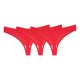 thumbnail image 1 of Gibobby Verano calzoncillos adelgazantes Paquete de 3 ropa interior deportiva transpirable sin costuras de color sólido para mujer Tanga de cintura media para mujer(Rojo， L), 1 of 4