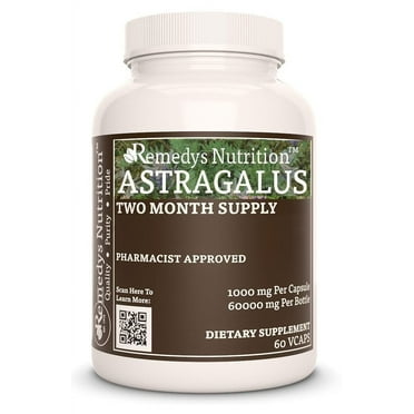 Astragalus | 1,000mg, 60 Vegan Capsules Herbal Dietary Supplement