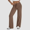 thumbnail image 2 of Gibobby Womens Sweatpants Wide Leg Loose Pants High Waisted Drawstring Casual Baggy Yoga Pants with Pockets(Coffee,XL), 2 of 6