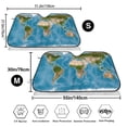 thumbnail image 7 of Lsque Earth View World Map Car Windshield Sun Shade | Accordion Folding Style Auto Shade for Car Truck SUV Van | Blocks UV Rays Sun Visor Protector | Small, 7 of 7