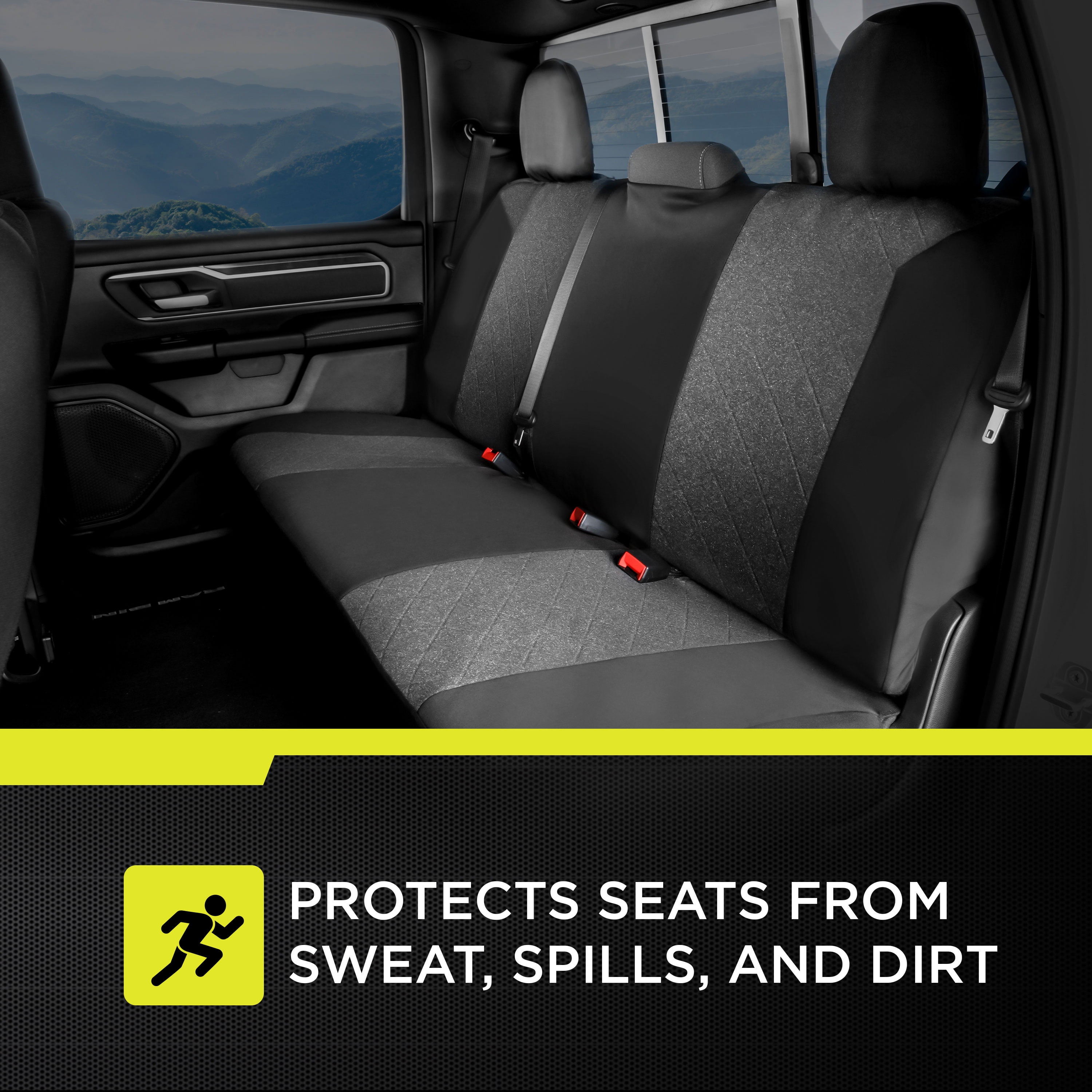 Auto Drive 3 Piece Wetsuit Seat Covers Black and Gray, Universal Fit, SC534004