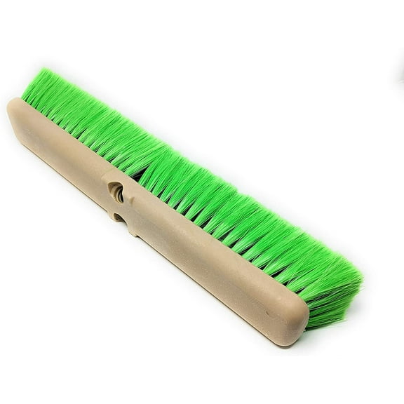 Teravan Green Obround Flow Thru Brush with Very Soft Bristles for Car Washing- Soft Wash Brush for RVs, Trucks and Boats (18 Inch)