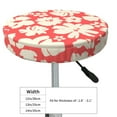 thumbnail image 4 of Daiia Beige Flowers Stool Covers Round,Round Bar Stool Covers Waterproof Bar Chair Covers Washable Stool Cushion Slipcover for 12-14 Inch Chair-12 inch, 4 of 7