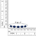 thumbnail image 2 of Gem Stone King 8.26 Cttw 925 Sterling Silver Blue Created Sapphire and White Lab Grown Diamond Tennis Bracelet for Women | Bollo Bracelet | Fully Adjustable up to 9 inch | Easy-On Easy-Off, 2 of 2