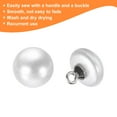 thumbnail image 5 of Uxcell 30pcs Plastic Buttons 0.39" Mushroom Domed Sewing Button with Silver Shank White, 5 of 7