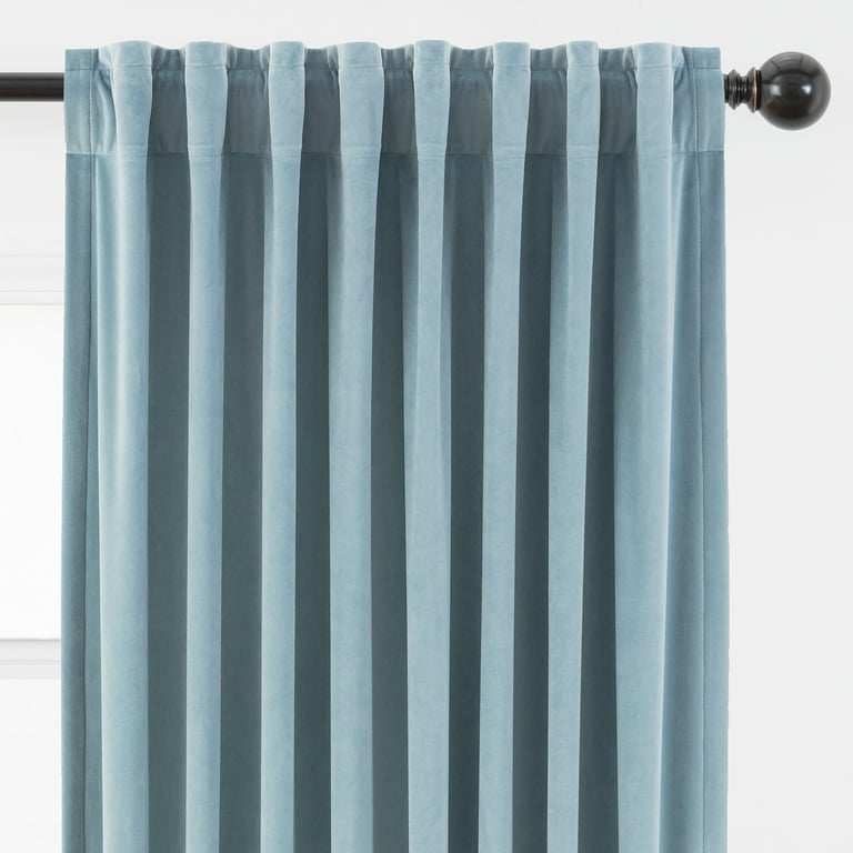 Rideaux Occultants Chanasya Lot De 2 – Velours Qualité Supérieure, 132x160 Cm, Bleu Ardoise, 3 Façons De Suspendre (poche/anneaux)