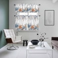 thumbnail image 4 of Blue Coastal Kitchen Curtains Sets for Windows 36 Inch Length, Summer Beach Starfish Weeping Eucalyptus Rod Pocket Window Treatments Tier Curtains and Valances Set for Bedroom/Bathroom, 4 of 8