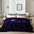 thumbnail image 2 of HAOK Plush Fleece Flannel Bed Blanket,Solid Print Cozy Soft Blanket Queen, 2 of 6