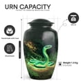 thumbnail image 2 of Yatskia Green Snake at Forest Mini Memorial Keepsake Urns for Human Ashes Adult Mother and Father, Decorative Large Funeral Urn for Adult Ash, (Classic 10 Inch and 3 Inch), 2 of 8