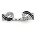 thumbnail image 4 of 14K White Gold Ring Band Wedding Diamond Round Black & Wrap, 4 of 7