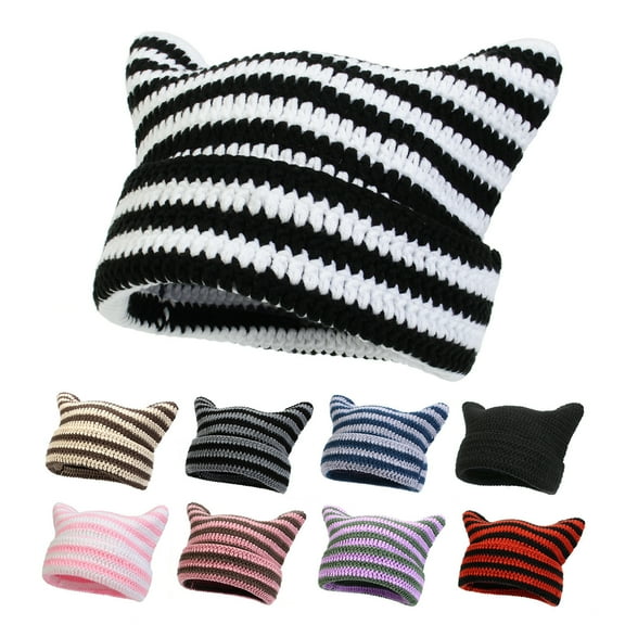 Women Cat Beanie Vintage Beanies Women Fox Hat Grunge Accessories Slouchy Beanies