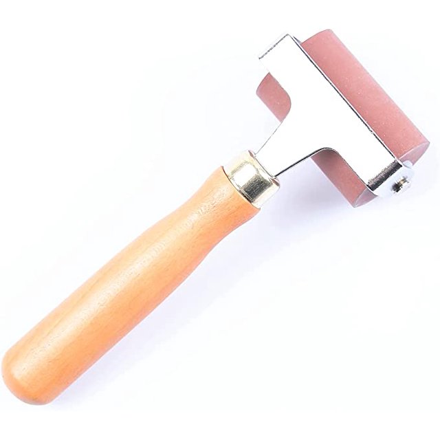 Zhuge Rodillo de goma para estampación, ideal para herramientas de construcción con cinta antideslizante, rodillos para estampación artesanal para empapelar y álbumes de recortes (2")