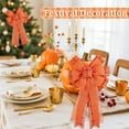 thumbnail image 7 of Fall Bows Thanksgiving Bows for Wreath Fall Decoration for Home Orange Ribbon Gift Bows Buffalo Plaid Check Pre-Tied Swag Bows Indoor Outdoor Décor  2PCS Design 1, 7 of 7