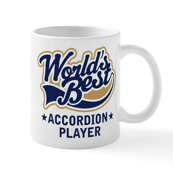CafePress - Worlds Best Accordion Player Mug - 11 oz Ceramic Mug - Novelty Coffee Tea Cup