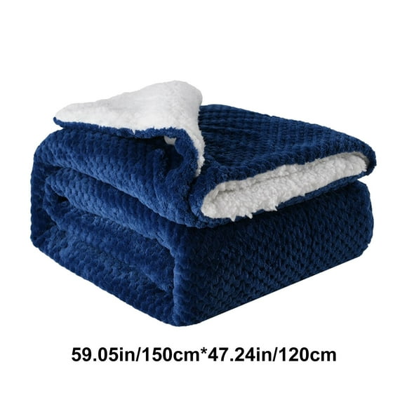 TIMIFIS Throw Blanket Lamb Wool Blanket Double Thickened Pineapple Checked Flannel Blanket Cover Blanket Corals Velvet Blanket Fleece Blanket, 39X59 In