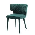 thumbnail image 4 of Home Fare Quilted Shelter Back Dining Chair in Emerald Green, 4 of 8