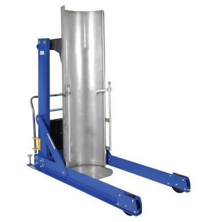 Vestil Manufacturing HDD-60-7-P-SSC 60 in.Portable Hydraulic Drum Dumper with Stainless Steel Chutes, 750 lbs