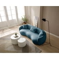 thumbnail image 2 of Kevinplus 93.6" Modern Curved Sofa with 3 Pillows 4-Seat Mid Century Cloud Sofa Boucle Fabric Couch for Bedroom Office Apartment (Blue), 2 of 10