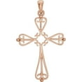 thumbnail image 3 of 33x25mm Cross Pendant in 14k Rose Gold, 3 of 4