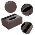thumbnail image 3 of Caja de pañuelos rectangular de cuero PU, soporte para caja de pañuelos multifuncional, caja de Control remoto, 3 of 5