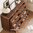thumbnail image 5 of Mid-Century 8 Drawer Dresser for Bedroom, Wooden Chest of 8 Drawers 47" Storage Cabinet Dresser for Entryway Hallway Nursery, Walnut, 5 of 10