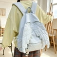thumbnail image 5 of Spacious Angel Wings Backpack Light Blue Angel Wing Backpack Cute Coquette Nylon Travel Daypack 15.75 in, 5 of 5