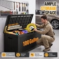 thumbnail image 2 of Homall 100 Gallon Outdoor Patio Box Deck Plastic Resin Storage Box Backyard, Black, 2 of 8