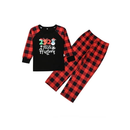 

One Opening Christmas Family Matching Pajamas Christmas Pjs Plaid Tops Pants