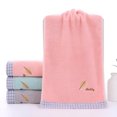 thumbnail image 3 of DPTALR Towel Leaves Embroidered With Letters Absorbent For The Home Home Partner Face Hand Towel, 3 of 6
