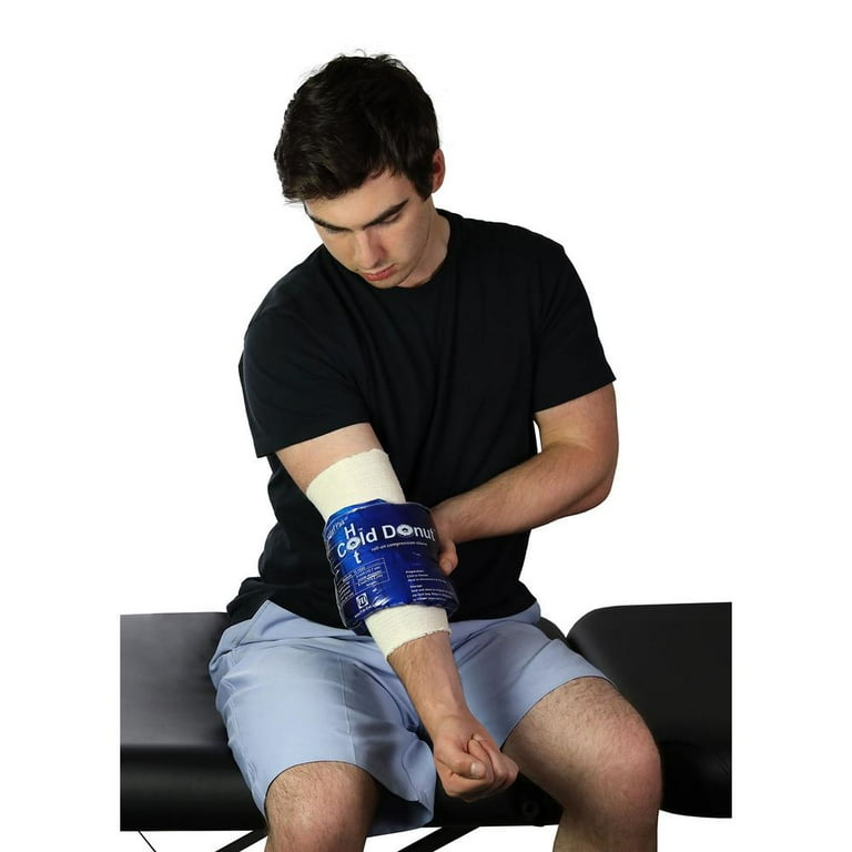 Relief Pak Hot Cold Donut Roll-on Compression Sleeve, Medium