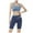 Blue, variant on Two Piece Workout Sets for Women Padded Tank Top Matching High Waist Booty Shorts Gym Pilates Yoga Active Sets