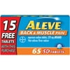 Aleve Back & Muscle Pain Reliever/Fever Reducer Naproxen Sodium Tablets, 220 mg, 65 ct (50+15 Bonus Pack)