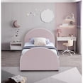 thumbnail image 6 of Meridian Furniture Brody Pink Velvet Twin Bed, 6 of 7