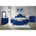 thumbnail image 2 of Acme Furniture 5 Drawers Velvet chest with Button Tufted, Blue, 2 of 3