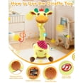 thumbnail image 6 of NCQ Dancing Talking Giraffe Toy, Stuffed Animal Repeats What You Say, Electronic Musical Plush with Glowing Light, Interactive Baby Toys Gifts for Toddlers Kids Boys Girls 1 2 3 Years Old, 6 of 7