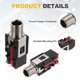 thumbnail image 3 of Uxcell 2pcs 1/4" 6.35mm Jack Estéreo, 50V 3 Pines Hembra PCB, Conectores de Audio para Auriculares y Altavoces, 3 of 6