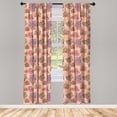 thumbnail image 4 of Ambesonne Floral Window Curtains, Forest Leaves Growth Autumn, Each 28" W x 84" L, Salmon Purple and Chocolate, 4 of 4
