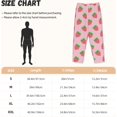 thumbnail image 2 of PISONIC Red Strawberries on Pink Printed Women's Pajama Pants, Comfy Pajama Bottoms With Pockets&Drawstring, 2 of 7