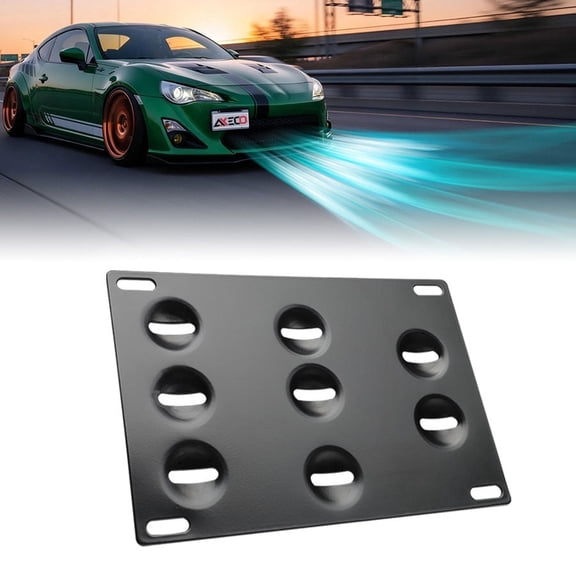 AXECO for Subaru BRZ 2013-2018/ Forester 2015-2018 Tow Hook License Plate Relocator No Drilling Front Bumper Grill Tag Holder Offset