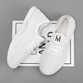 thumbnail image 5 of Men's White Hollow Mesh Slip-On Breathable Running Sneakers Elastic No-Tie Casual Shoes, 5 of 5